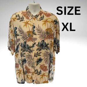 Vintage Pierre Cardin Casual Button Down Shirt with Tropical Print